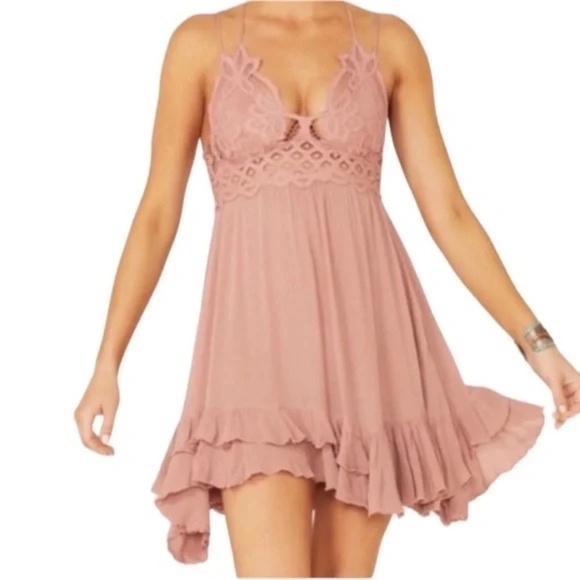 NWOT FREE PEOPLE Adela Rose Slip Dress - Picture 1 of 4